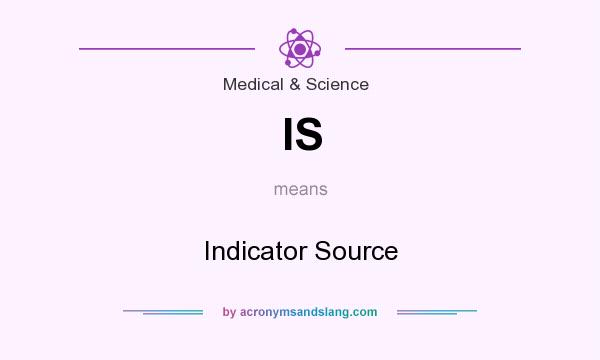 What does IS mean? It stands for Indicator Source