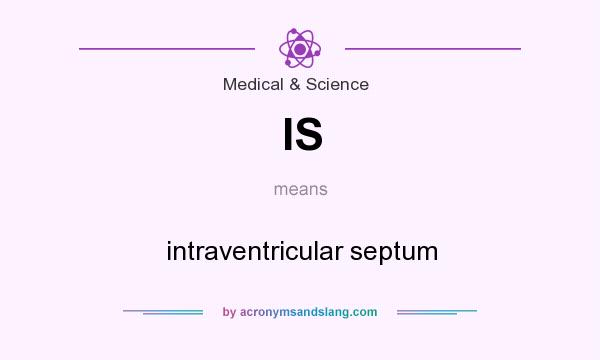 What does IS mean? It stands for intraventricular septum