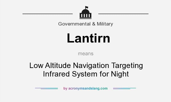 What does Lantirn mean? It stands for Low Altitude Navigation Targeting Infrared System for Night