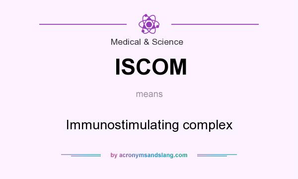 What does ISCOM mean? It stands for Immunostimulating complex