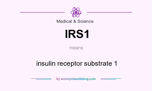 What does IRS1 mean? It stands for insulin receptor substrate 1