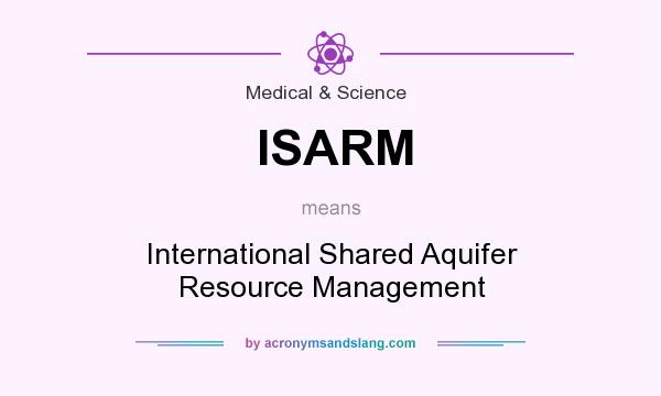 What does ISARM mean? It stands for International Shared Aquifer Resource Management