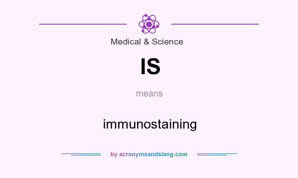 What does IS mean? It stands for immunostaining