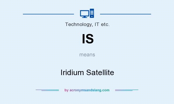 What does IS mean? It stands for Iridium Satellite