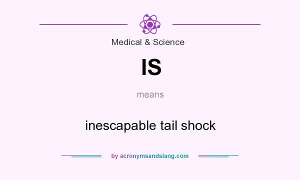 What does IS mean? It stands for inescapable tail shock