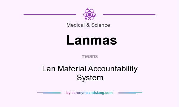 What does Lanmas mean? It stands for Lan Material Accountability System