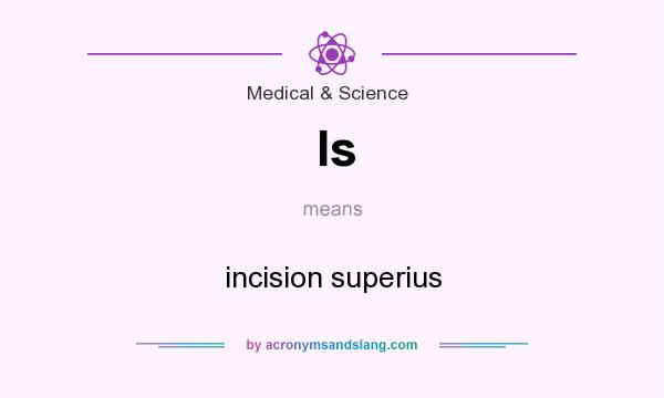 What does Is mean? It stands for incision superius