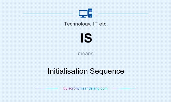 What does IS mean? It stands for Initialisation Sequence