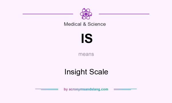 What does IS mean? It stands for Insight Scale