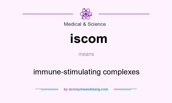 What does iscom mean? It stands for immune-stimulating complexes