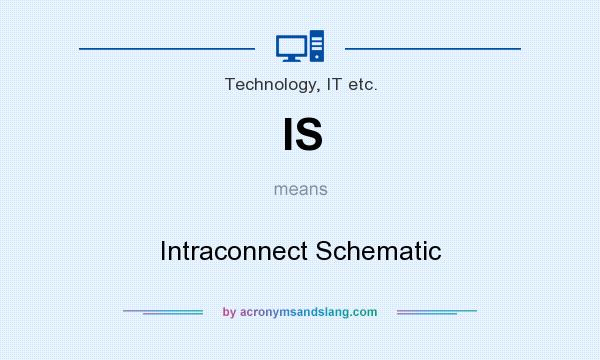 What does IS mean? It stands for Intraconnect Schematic