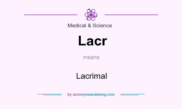 What does Lacr mean? It stands for Lacrimal