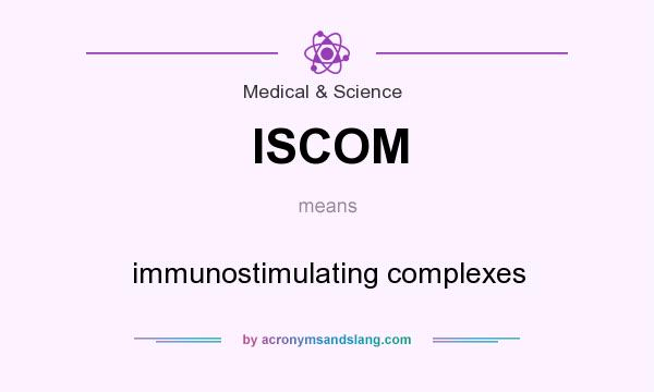 What does ISCOM mean? It stands for immunostimulating complexes