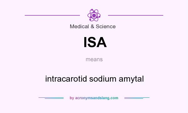 What does ISA mean? It stands for intracarotid sodium amytal