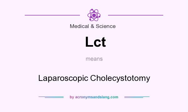 What does Lct mean? It stands for Laparoscopic Cholecystotomy