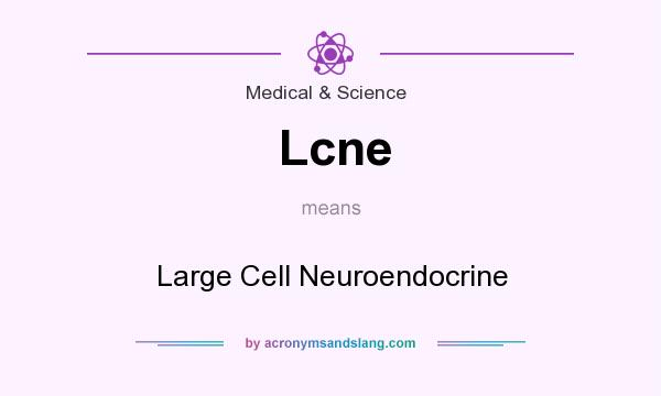 What does Lcne mean? It stands for Large Cell Neuroendocrine