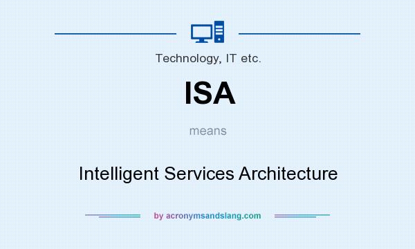 What does ISA mean? It stands for Intelligent Services Architecture