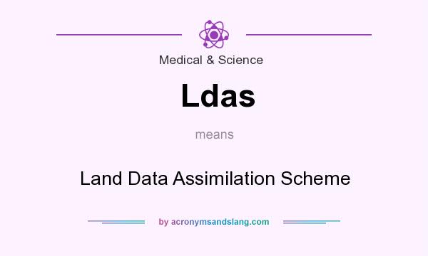 What does Ldas mean? It stands for Land Data Assimilation Scheme
