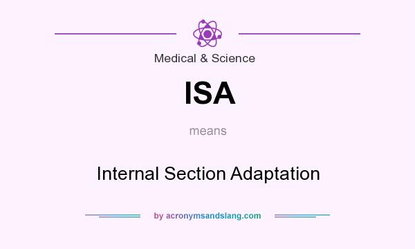 What does ISA mean? It stands for Internal Section Adaptation