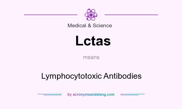 What does Lctas mean? It stands for Lymphocytotoxic Antibodies