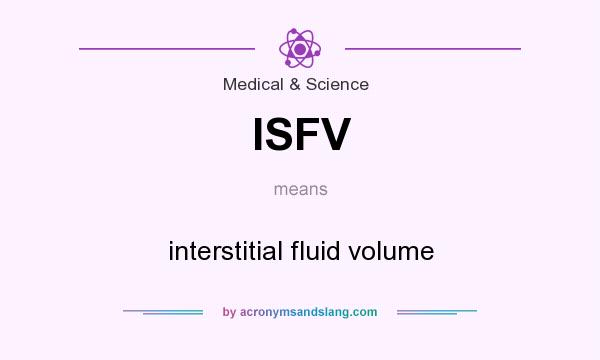 What does ISFV mean? It stands for interstitial fluid volume
