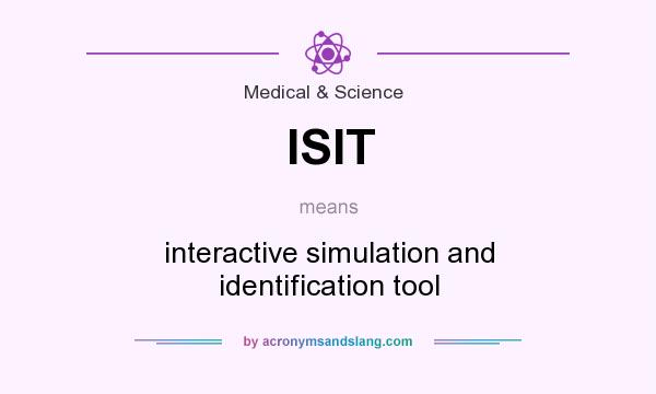 What does ISIT mean? It stands for interactive simulation and identification tool