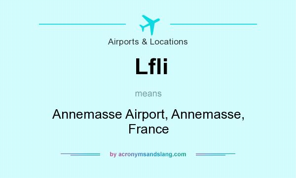 What does Lfli mean? It stands for Annemasse Airport, Annemasse, France