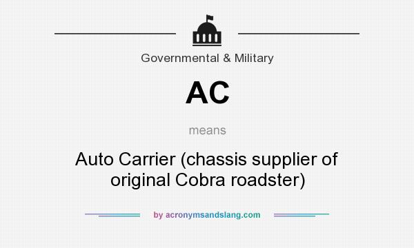 What does AC mean? It stands for Auto Carrier (chassis supplier of original Cobra roadster)