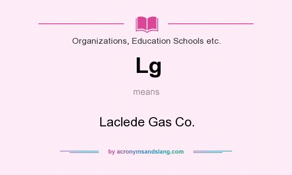 What does Lg mean? It stands for Laclede Gas Co.