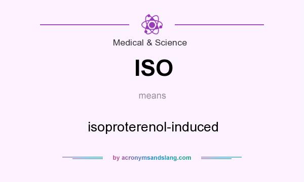 What does ISO mean? It stands for isoproterenol-induced