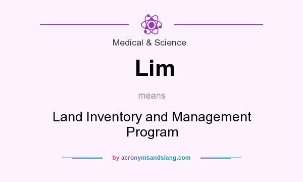 What does Lim mean? It stands for Land Inventory and Management Program