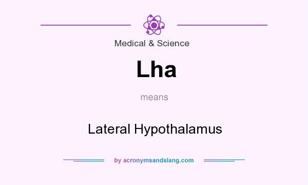 What does Lha mean? It stands for Lateral Hypothalamus