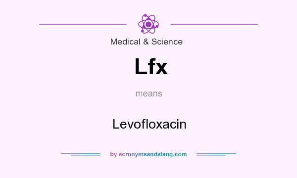 What does Lfx mean? It stands for Levofloxacin
