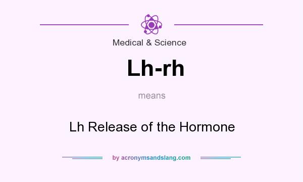 What does Lh-rh mean? It stands for Lh Release of the Hormone