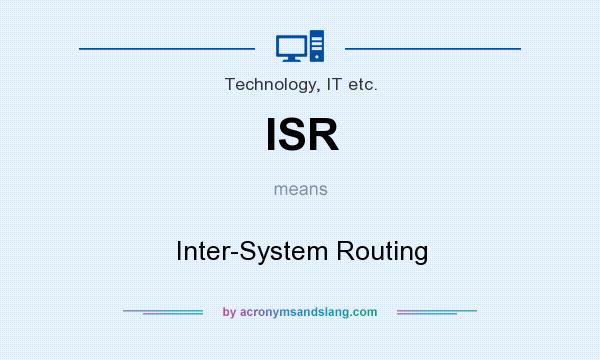 What does ISR mean? It stands for Inter-System Routing