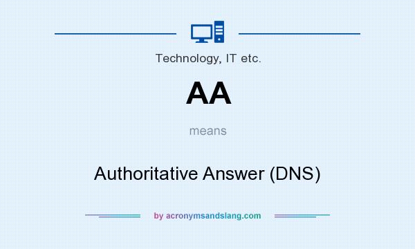 What does AA mean? It stands for Authoritative Answer (DNS)