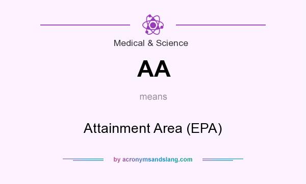 What does AA mean? It stands for Attainment Area (EPA)