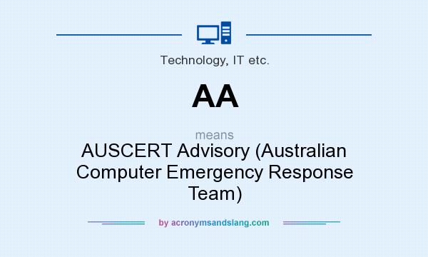 What does AA mean? It stands for AUSCERT Advisory (Australian Computer Emergency Response Team)