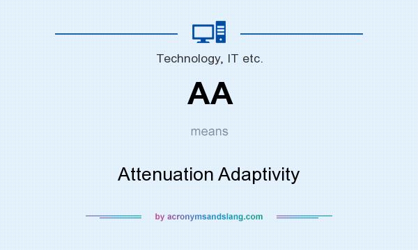 What does AA mean? It stands for Attenuation Adaptivity