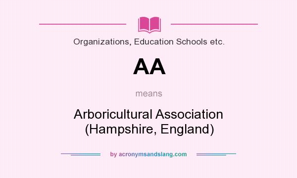 What does AA mean? It stands for Arboricultural Association (Hampshire, England)