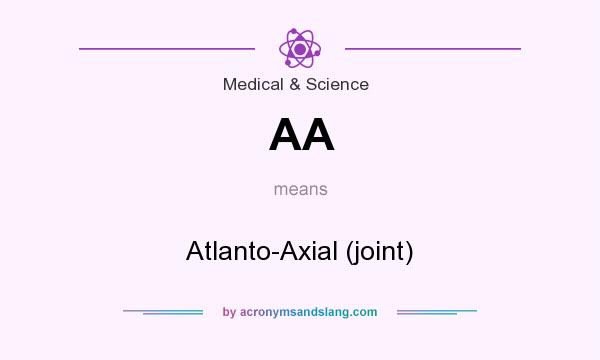 What does AA mean? It stands for Atlanto-Axial (joint)