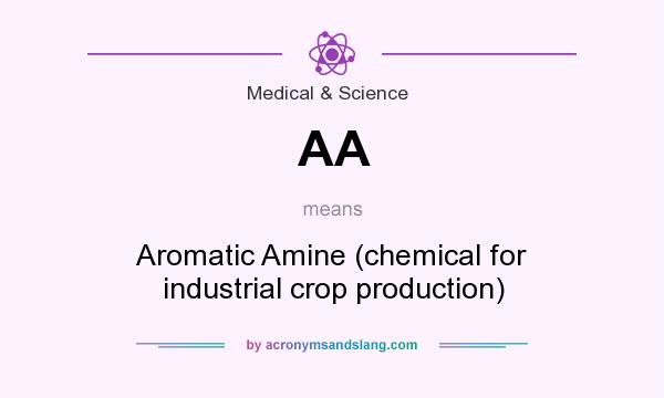 What does AA mean? It stands for Aromatic Amine (chemical for industrial crop production)