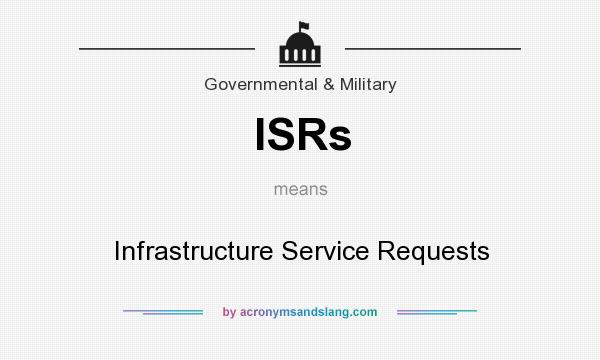What does ISRs mean? It stands for Infrastructure Service Requests