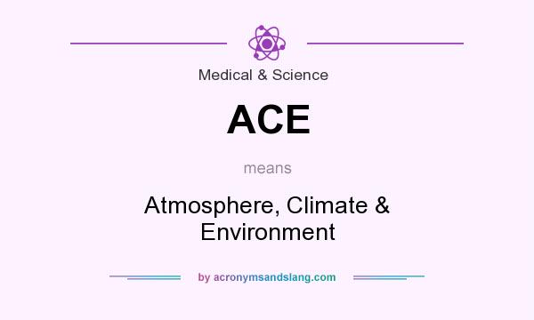 What does ACE mean? It stands for Atmosphere, Climate & Environment