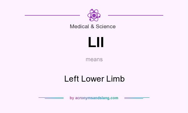 What does Lll mean? It stands for Left Lower Limb