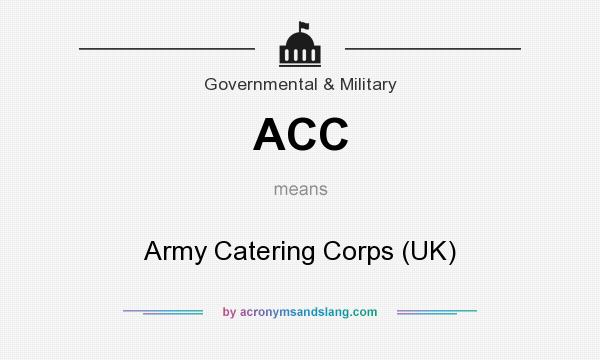 What does ACC mean? It stands for Army Catering Corps (UK)