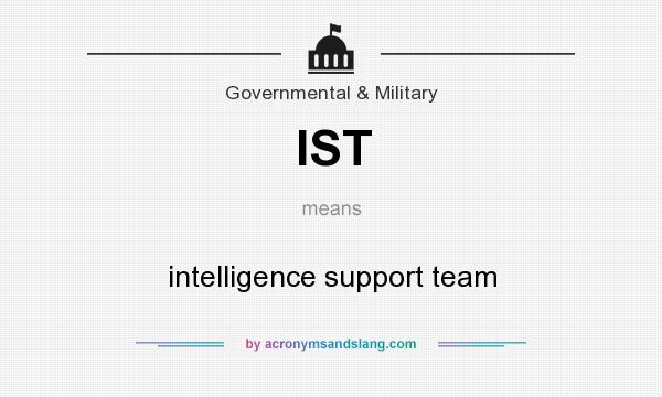 What does IST mean? It stands for intelligence support team