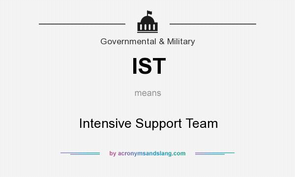 What does IST mean? It stands for Intensive Support Team