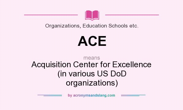 What does ACE mean? It stands for Acquisition Center for Excellence (in various US DoD organizations)