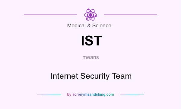 What does IST mean? It stands for Internet Security Team